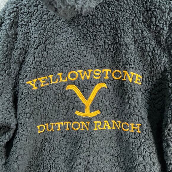 Yellowstone x BumbleBella by Jill Martin Regular Sherpa Hoodie Jogge Black Large - Picture 12 of 16